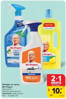 Carrefour Reiniger en spray Mr. Propre aanbieding