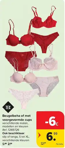 Carrefour Beugelbeha of met voorgevormde cups aanbieding