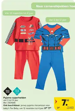 Carrefour Pyjama superhelden aanbieding