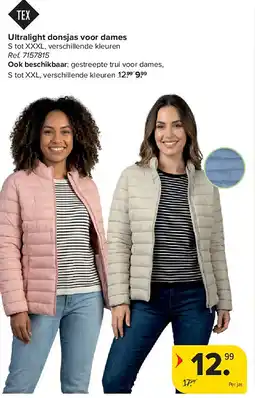 Carrefour Ultralight donsjas voor dames aanbieding