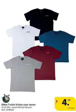 Carrefour Effen T-shirt V-hals voor heren aanbieding