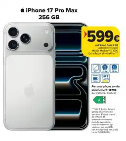 Carrefour iPhone 17 Pro Max 256 GB aanbieding