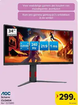 Carrefour Scherm CU34G4 aanbieding