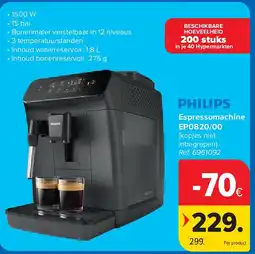 Carrefour Espressomachine EP0820/00 aanbieding