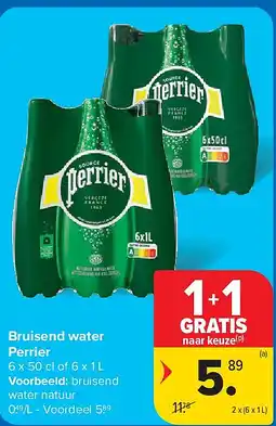 Carrefour Bruisend water Perrier aanbieding