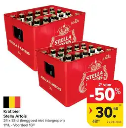 Carrefour Krat bier Stella Artois aanbieding