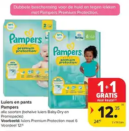 Carrefour Luiers en pants Pampers aanbieding