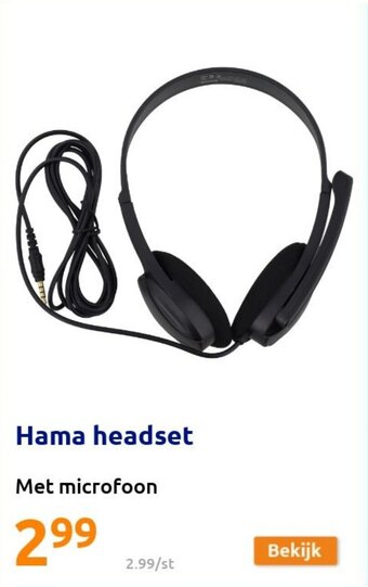 Action Hama headset aanbieding