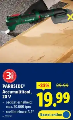 Lidl Parkside Accumultitool, 20 V aanbieding
