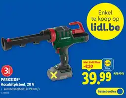 Lidl Parkside Accukitpistool, 20 V aanbieding
