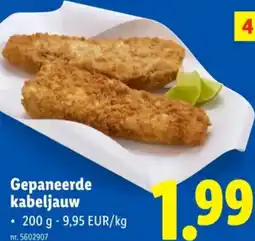 Lidl Gepaneerde kabeljauw aanbieding