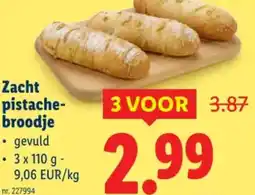 Lidl Zacht pistache broodje aanbieding