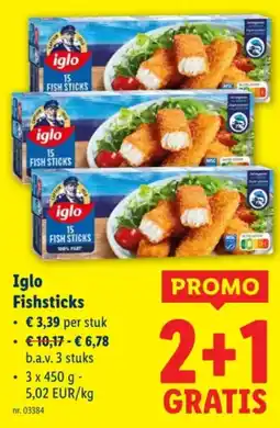 Lidl Iglo Fishsticks aanbieding