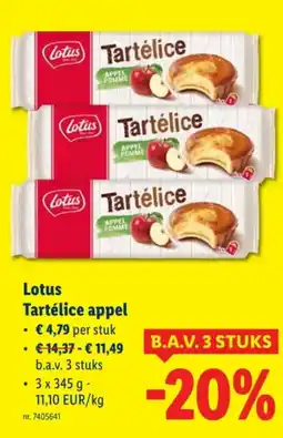 Lidl Lotus Tartélice appel aanbieding
