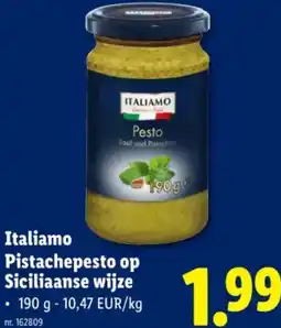 Lidl Italiamo Pistachepesto op Siciliaanse wijze aanbieding