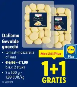 Lidl Italiamo Gevulde gnocchi aanbieding