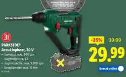 Lidl Parkside Accuklopboor, 20 V aanbieding