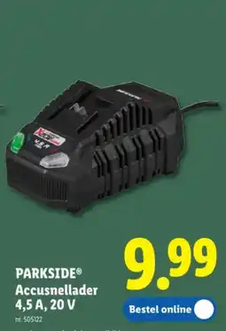 Lidl Parkside Accusnellader 4,5 A , 20V aanbieding