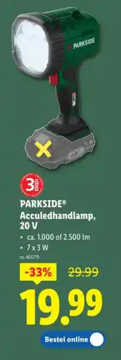Lidl Parkside Acculedhandlamp,20V aanbieding