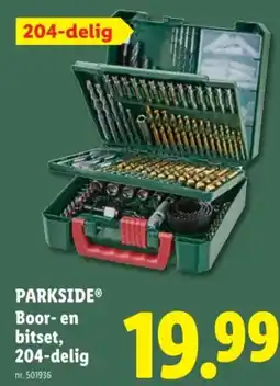 Lidl Parkside Boor en bitset, 204-delig aanbieding