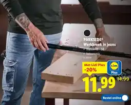 Lidl Parkside Werkbroek in jeans aanbieding
