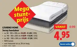 Lidl Livarno home jersey hoeslaken aanbieding