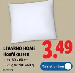 Lidl Livarno home hoofdkussen aanbieding