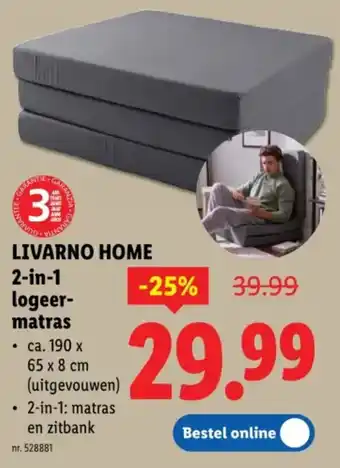 Livarno home 2-in-1 logeermatras