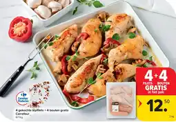 Carrefour Market 4 gekochte kipfilets + 4 bouten gratis aanbieding