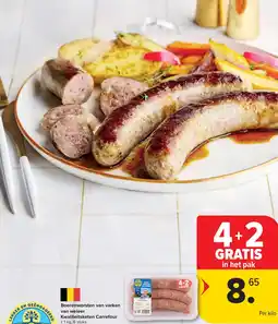 Carrefour Market Boerenworsten van varken van weleer aanbieding