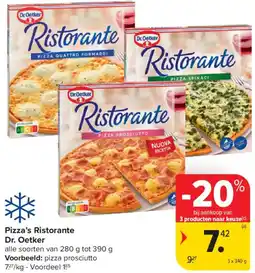 Carrefour Market Dr. Oetker Pizza's Ristorante aanbieding