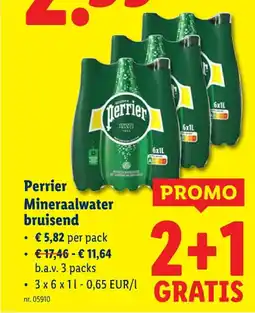 Lidl Mineraalwater bruisend aanbieding