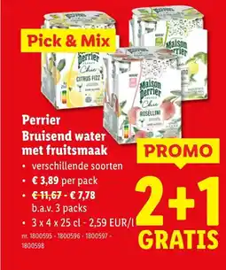 Lidl Bruisend water met fruitsmaak aanbieding