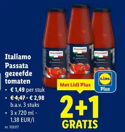 Lidl Passata gezeefde tomaten aanbieding