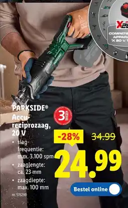 Lidl Accu reciprozaag, 20 V aanbieding