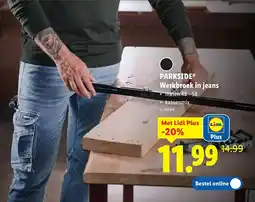 Lidl Werkbroek in jeans aanbieding