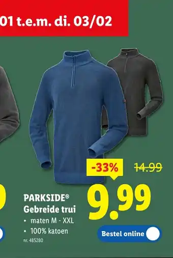 Lidl Gebreide trui aanbieding