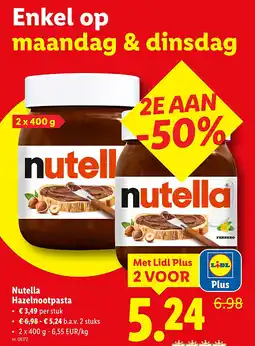 Lidl Hazelnootpasta aanbieding