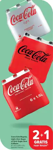 Carrefour Market Coca-cola regular light zero sugar of zero sugar zero caffeine aanbieding