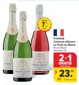 Carrefour Market Frankrijk crémant d'alsace le puits du moine aanbieding