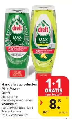 Carrefour Market Handafwasproducten max power dreft aanbieding