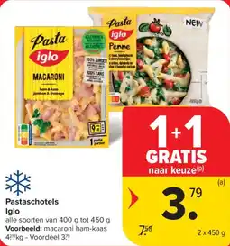 Carrefour Market Pastaschotels iglo aanbieding