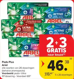 Carrefour Market Pods plus ariel aanbieding