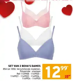 Trafic Set van 2 beha's dames aanbieding