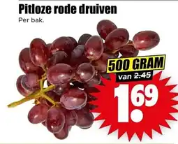 Dirk Pitloze rode druiven aanbieding