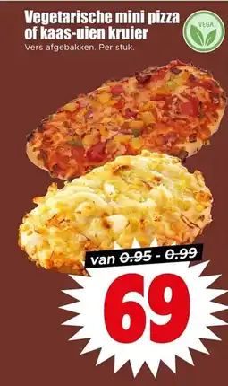Dirk Vegetarische mini pizza of kaas uien kruier aanbieding