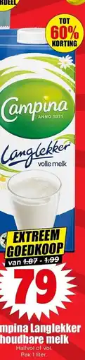 Dirk Campina Langlekker houdbare melk aanbieding