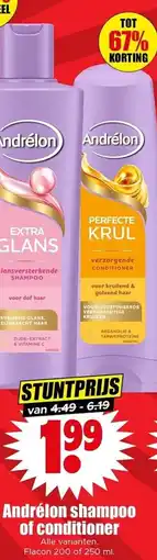 Dirk Andrélon shampoo of conditioner aanbieding