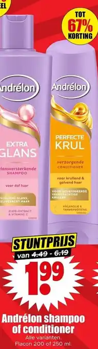 Dirk NL Andrélon shampoo of conditioner aanbieding