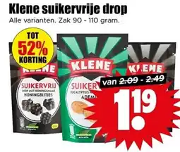 Dirk Klene suikervrije drop aanbieding